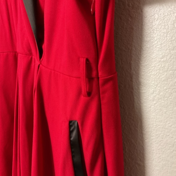 Torrid Vibrant Red Long Sleeve Dress with Black Accents - Picture 2 of 10